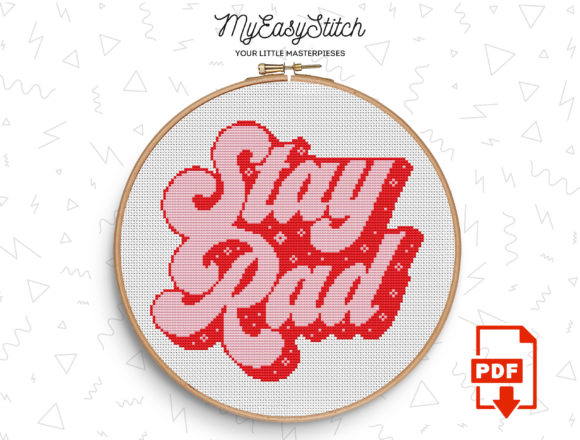 Reviewing Stay Rad Cross Stitch Pattern for Etsy Sales